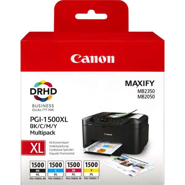 Canon PGI1500XL Pack de 4 cartouches Inkjet Marque Originale 9182B004