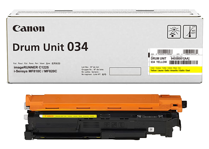 Canon 034 Tambour Imprimante Laser Yellow Marque Originale 9455B001 