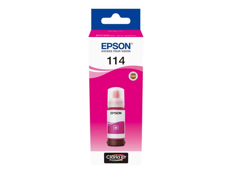 Epson 114 Magenta Bouteille Inkjet Pigment Marque Originale C13T07B340