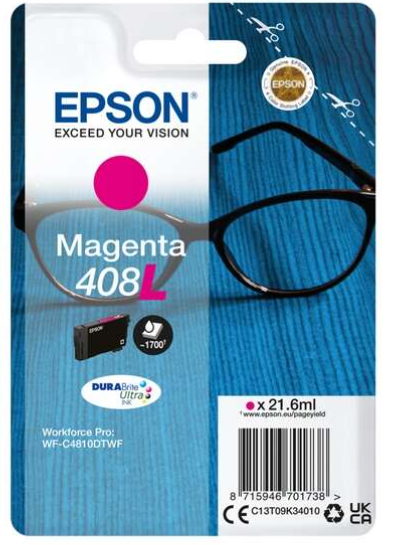 Epson 408L Magenta Cartouche Inkjet Marque Originale C13T09K34010