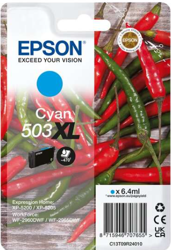 Epson 503XL Cyan Cartouche Inkjet Marque Originale C13T09R24010