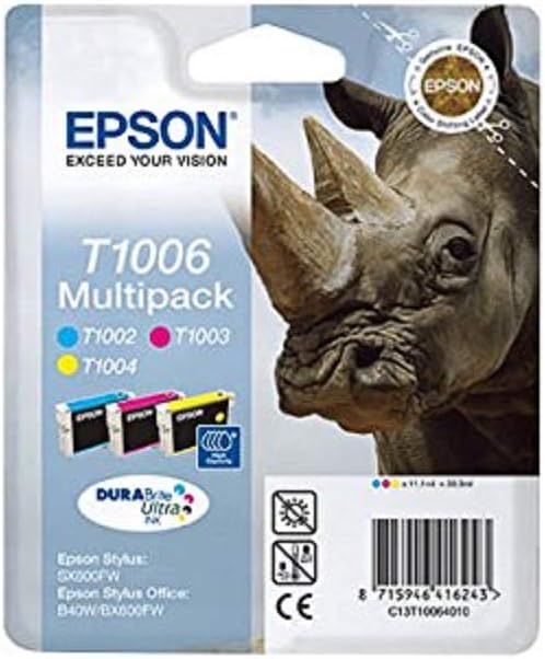 Epson T1006 Pack de 3 cartouches Inkjet Marque Originale Cyan, Magenta, Yellow C13T10064010