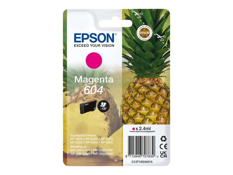 Epson 604 Magenta Cartouche Inkjet Marque Originale C13T10G34010