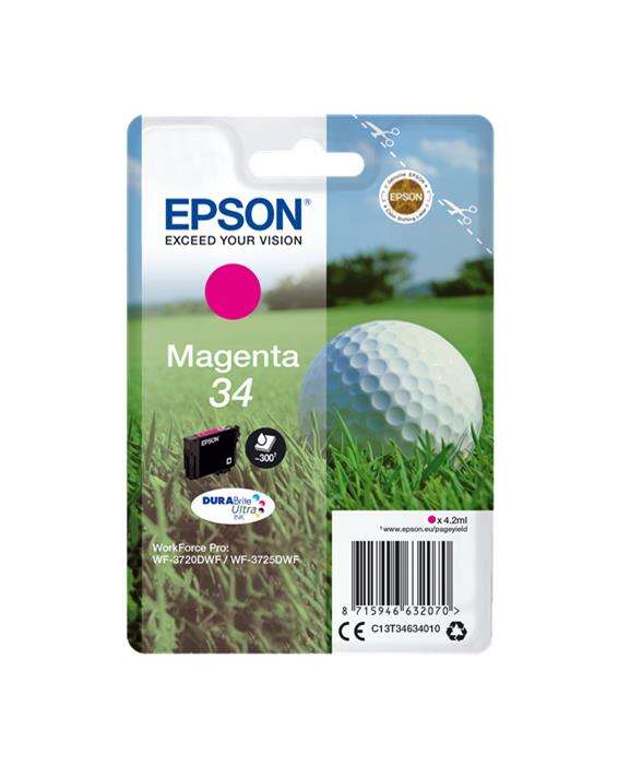 Epson T3463 (34) Magenta Cartouche Inkjet Marque Originale C13T34634010