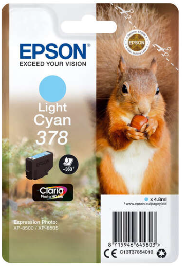 Epson 378 Cyan Clair Cartouche Inkjet Marque Originale C13T37854010