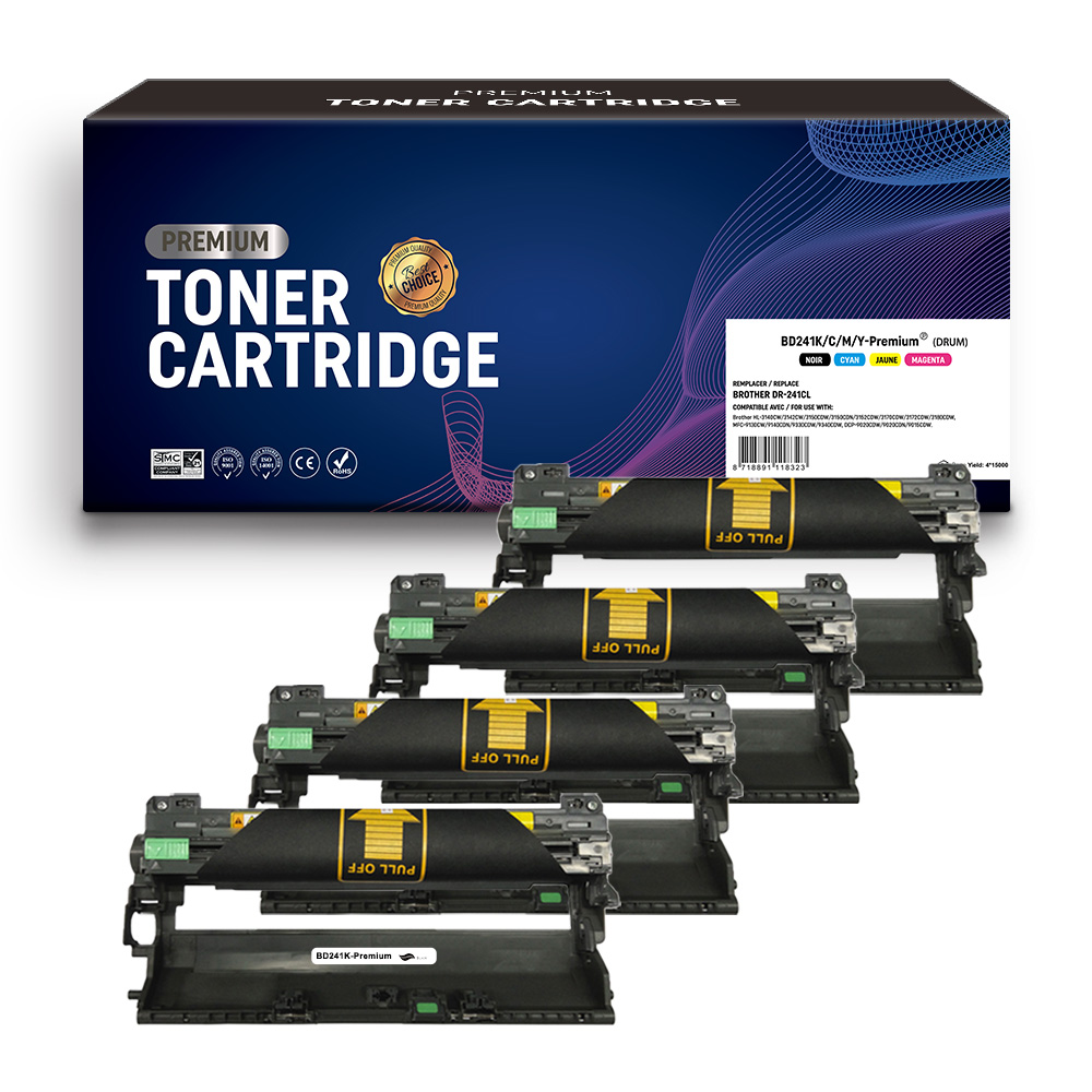 Brother DR241CL Tambour Imprimante Laser Pack 4 couleurs Compatible EXCELLENCE