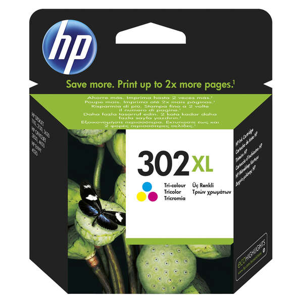 HP 302XL Tri-Couleurs Cartouche Inkjet Marque Originale F6U67AE