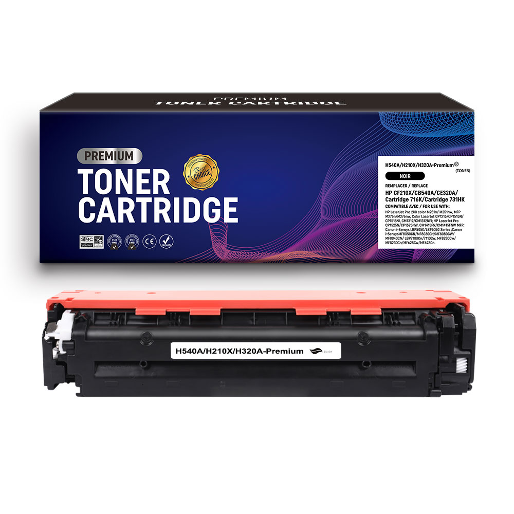 HP CB540A CE320A CF210X CF210A Noir toner Compatible EXCELLENCE 125A 128A 131X 131A