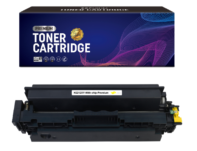 HP W2212X W2212A Toner Yellow Compatible EXCELLENCE  avec puce Compatible et niveau d'encre 207X 207A