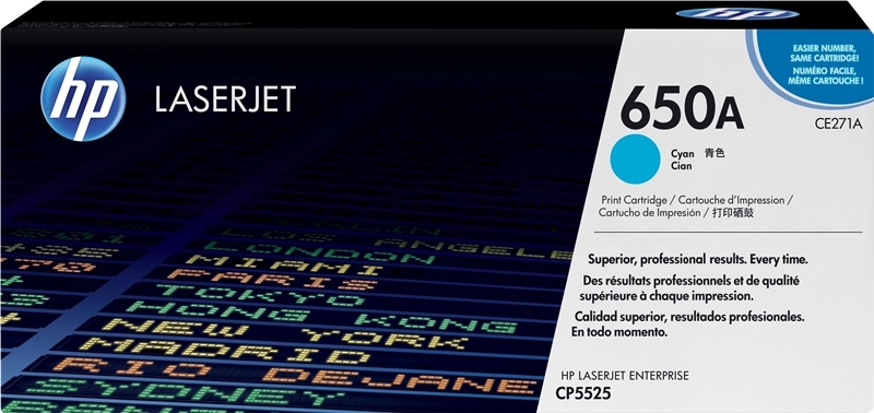 HP CE271A Cyan toner Marque Originale 650A