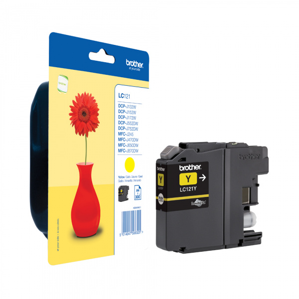 Brother LC121 Cartouche Inkjet Yellow Marque Originale
