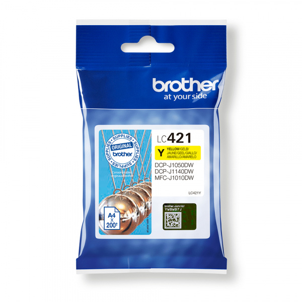 Brother LC421 Cartouche Inkjet Yellow Marque Originale