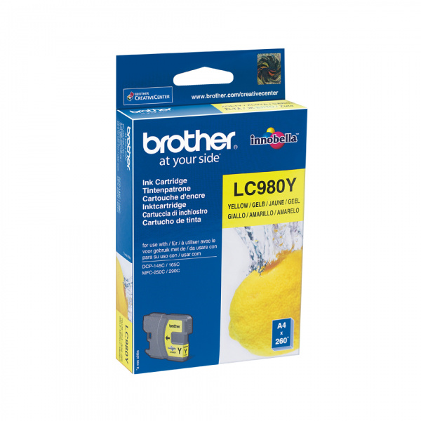 Brother LC980 Yellow Cartouche Inkjet Marque Originale LC980Y