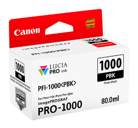 [CA-PFI1000PHBK-MO] Canon PFI1000 Cartouche Photo Noir Inkjet Marque Originale PFI1000PBK 0546C001