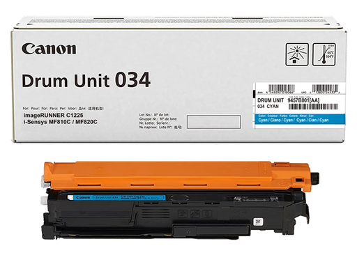 [CA-034DCY-MO] Canon 034 Tambour Imprimante Laser Cyan Marque Originale 9457B001 