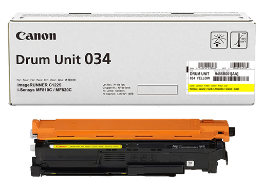 [CA-034DYL-MO] Canon 034 Tambour Imprimante Laser Yellow Marque Originale 9455B001 