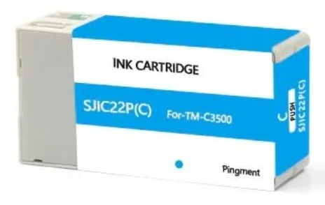 [EP-SJIC22CY-CP] Epson SJIC22P Cyan Cartouche Inkjet Pigment Compatible PRO C33S020602 SJIC22P(C)