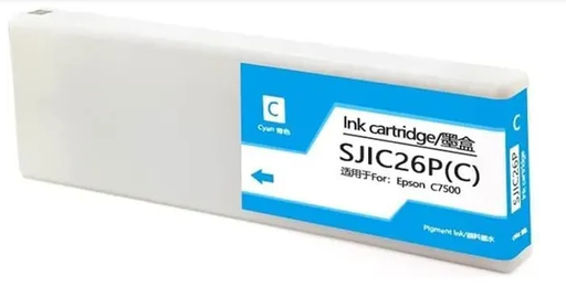 [EP-SJIC26CY-CP] Epson SJIC26P Cyan Cartouche Inkjet Pigment Compatible PRO C33S020619 SJIC26P(C)