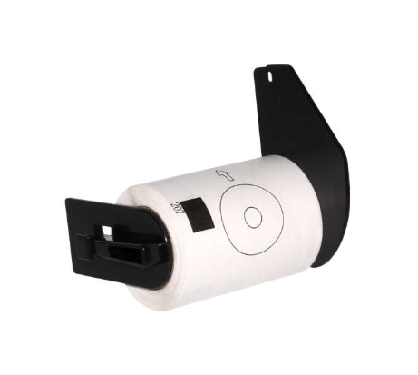 [BR-DK11207-CP] Brother DK11207 Etiquettes Compatible PRO prédédoupées spéciales CD DVD 58 mm de Diametre 100 unités texte Noir sur fond Blanc