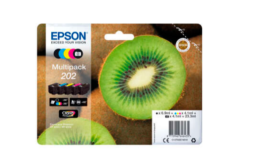 [EP-T02E7-MO] Epson 202 Pack de 5 cartouches Inkjet Marque Originale C13T02E74010