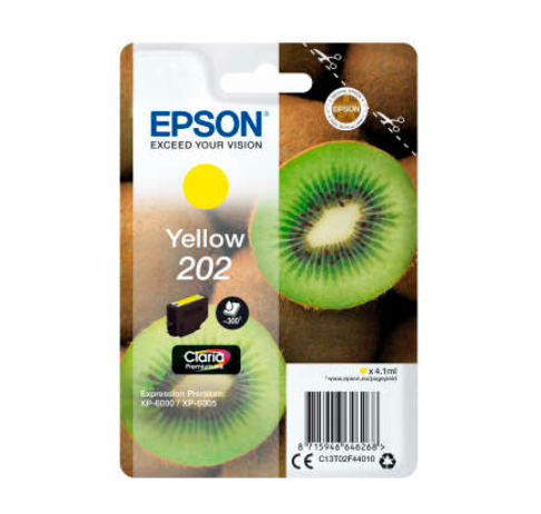 [EP-T02F4-MO] Epson 202 Yellow Cartouche Inkjet Marque Originale C13T02F44010