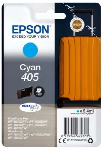 [EP-T05G2-MO] Epson 405 Cyan Cartouche Inkjet Marque Originale C13T05G24010