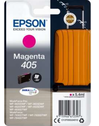 [EP-T05G3-MO] Epson 405 Magenta Cartouche Inkjet Marque Originale C13T05G34010