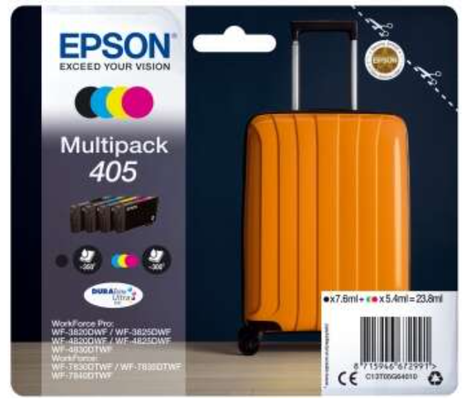 [EP-T05G6-MO] Epson 405 Pack de 4 cartouches Inkjet Marque Originale C13T05G64010