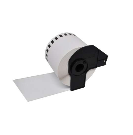 [BR-DK22243-CP] Brother DK22243 Etiquettes Compatible PRO de taille personnalisable largeur 102mm x 30,48 Mètres texte Noir sur fond Blanc