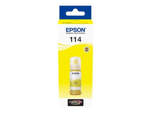 [EP-T07B4-MO] Epson 114 Yellow Bouteille Inkjet Pigment Marque Originale C13T07B440