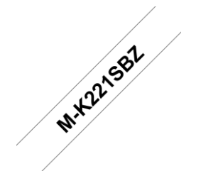 [BR-MK221BK-CP] Brother MK221BZ K7 titreuse Original texte Noir sur fond Blanc largeur 9mm x 8 Mètres