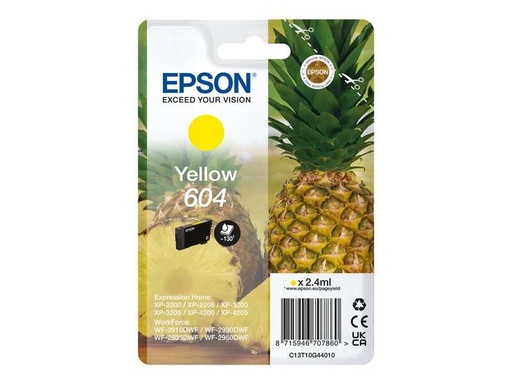 [EP-T10G4-MO] Epson 604 Yellow Cartouche Inkjet Marque Originale C13T10G44010