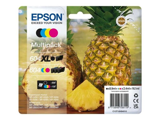 [EP-T10H9-MO] Epson 604XL 604 Pack de 4 cartouches Inkjet Marque Originale C13T10H94010