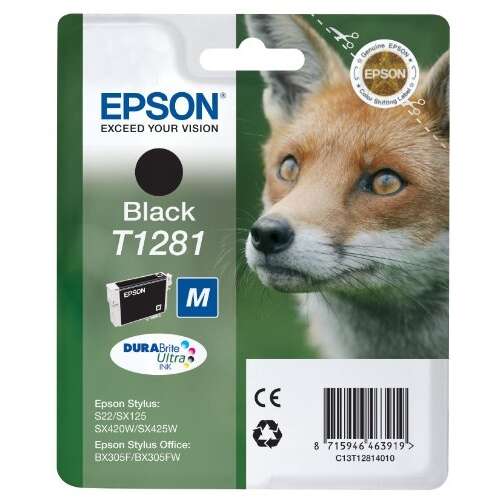 [EP-T1281-MO] Epson T1281 Noir Cartouche Inkjet Marque Originale C13T12814012