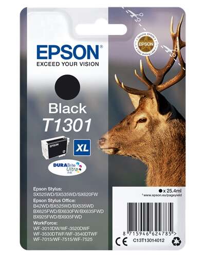 [EP-T1301-MO] Epson T1301 Noir Cartouche Inkjet Marque Originale C13T13014012