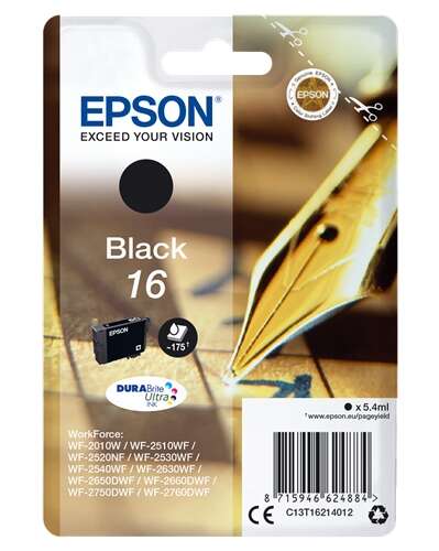 [EP-T1621-MO] Epson T1621 Noir Cartouche Inkjet Marque Originale C13T16214012