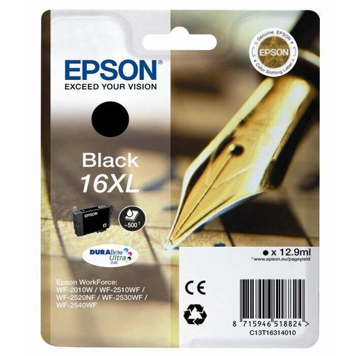 [EP-T1631-MO] Epson T1631 Noir Cartouche Inkjet Marque Originale C13T16314012