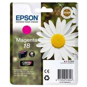 [EP-T1803-MO] Epson T1803 (18) Magenta Cartouche Inkjet Marque Originale C13T18034012