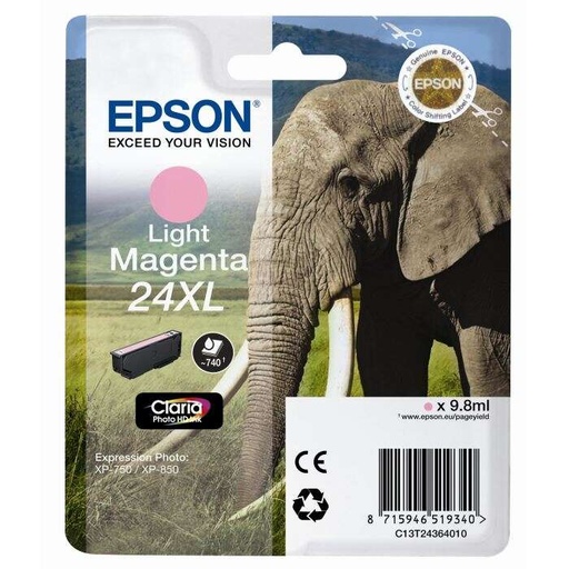 [EP-T2436-MO] Epson T2436 (24XL) Magenta Clair Cartouche Inkjet Marque Originale C13T24364012