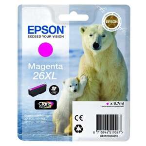 [EP-T2633-MO] Epson T2633 (26XL) Magenta Cartouche Inkjet Marque Originale C13T26334012
