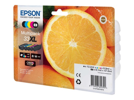 [EP-T3357-MO] Epson T3357 (33XL) Pack de 5 cartouches Inkjet Marque Originale C13T33574011