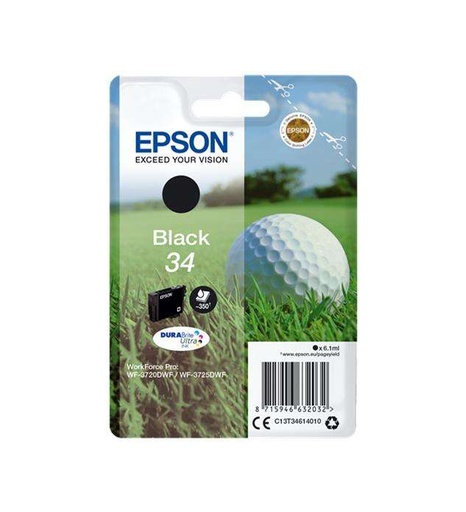 [EP-T3461-MO] Epson T3461 (34) Noir Cartouche Inkjet Marque Originale C13T34614010