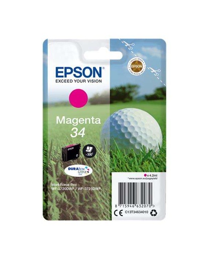 [EP-T3463-MO] Epson T3463 (34) Magenta Cartouche Inkjet Marque Originale C13T34634010