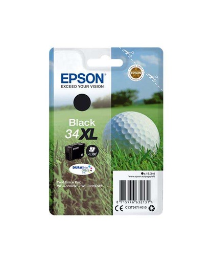 [EP-T3471-MO] Epson T3471 (34XL) Noir Cartouche Inkjet Marque Originale C13T34714010