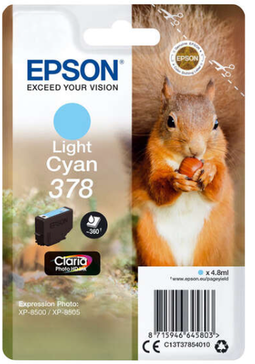 [EP-T3785-MO] Epson 378 Cyan Clair Cartouche Inkjet Marque Originale C13T37854010