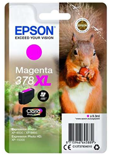 [EP-T3793-MO] Epson 378XL Magenta Cartouche Inkjet Marque Originale C13T37934010