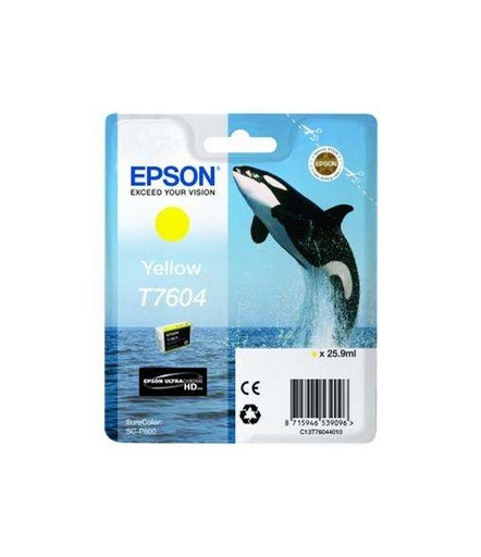 [EP-T7604-MO] Epson T7604 Yellow Cartouche Inkjet Marque Originale C13T76044010