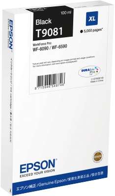 [EP-T9081-MO] Epson T9081 Noir Cartouche Inkjet Marque Originale C13T908140