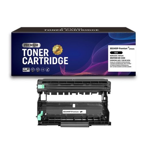 [BR-DR2400-CE] Brother DR2400 Tambour Imprimante Laser Noir Compatible EXCELLENCE 