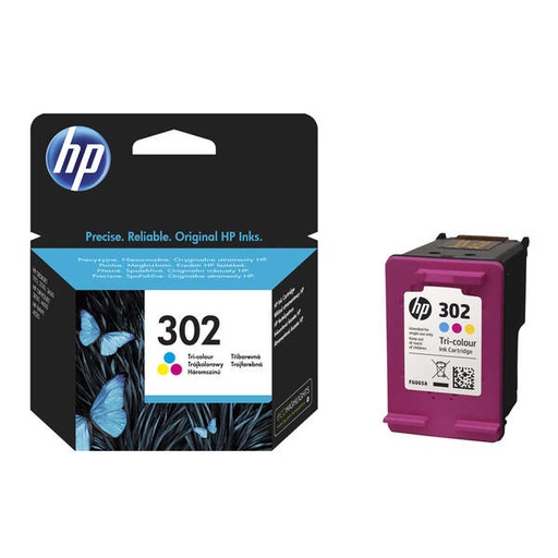 [HP-302CL-MO] HP 302 Tri-Couleurs Cartouche Inkjet Marque Originale F6U65AE